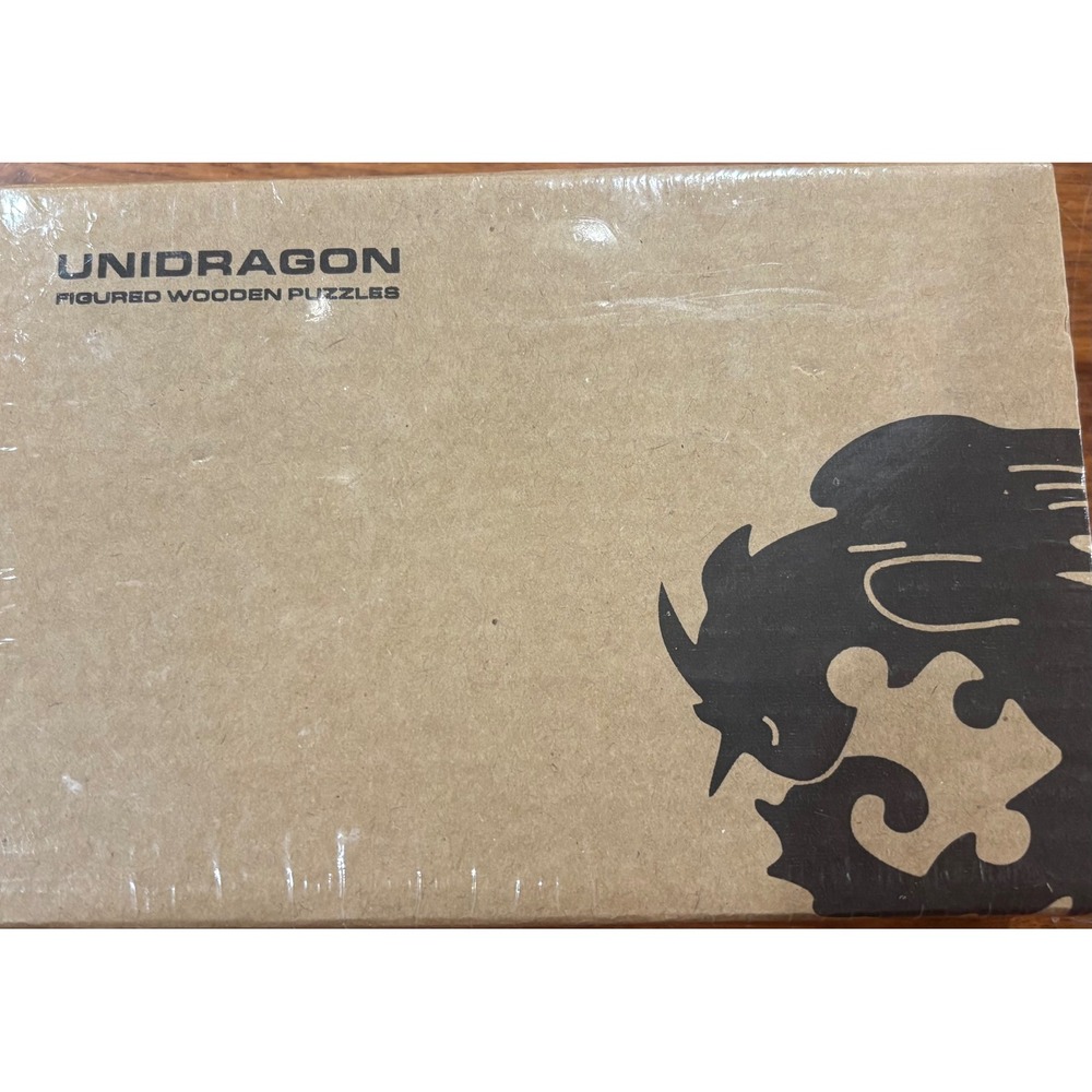 Unidragon Guarding Dragon Figured Wooden Jigsaw Puzzle 97 Pieces Size S New - Picture 2 of 5
